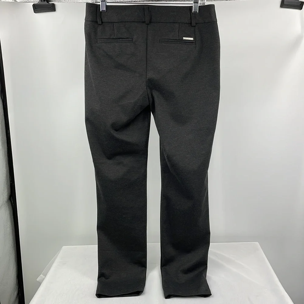 NWT Michael Kors Derby Gray Pants with Zip & Clip Front Closure Size 8